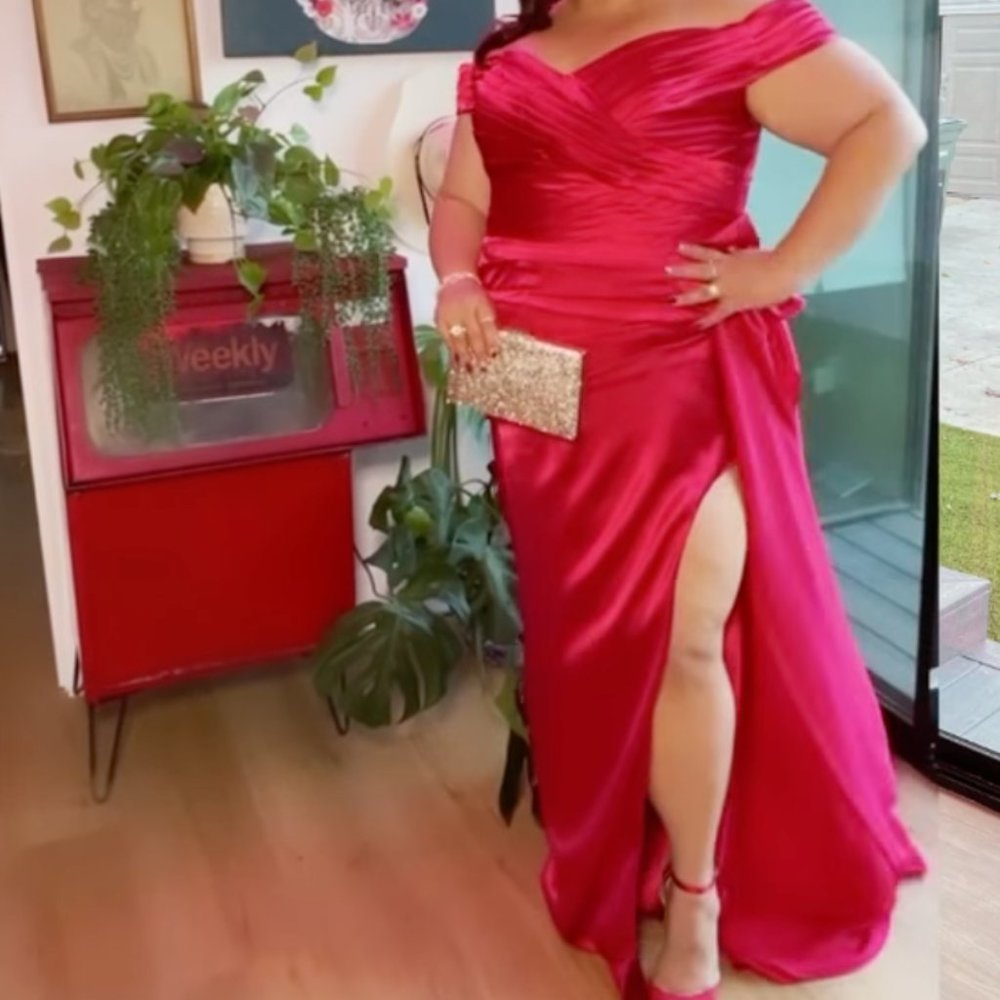 Red Sain Corset Dress